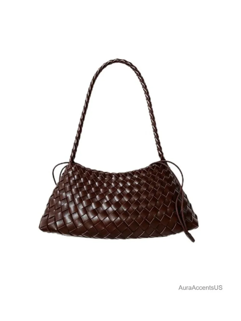 Woven Hobo Bag Suede PU Leather Tote Shoulder Purse Trendy